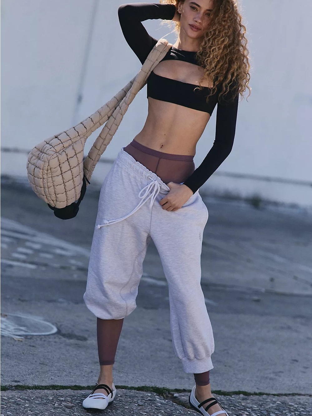 NWT Free People Flutter Cropped Joggers